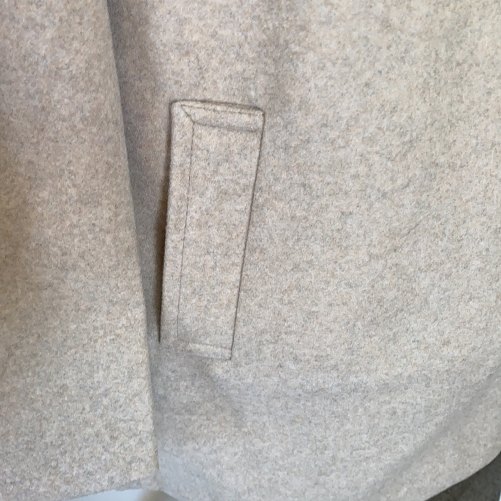 🥰 1 LEFT 🥰 Single Breasted Fleece Coat, Oatmeal - Picture 7 of 7